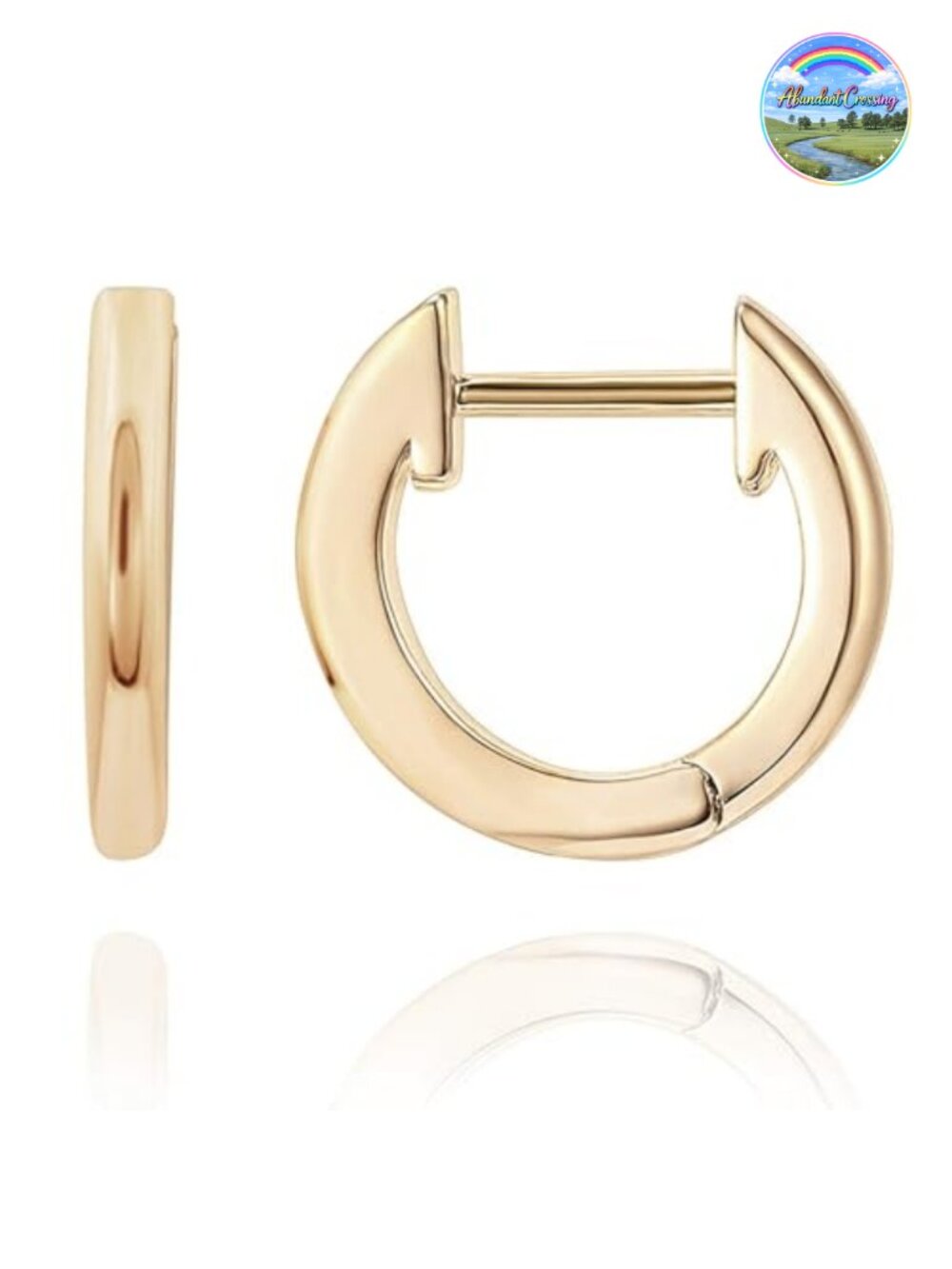Small Gold Plated Huggie Hoop Earrings 18K Gold Vermeil